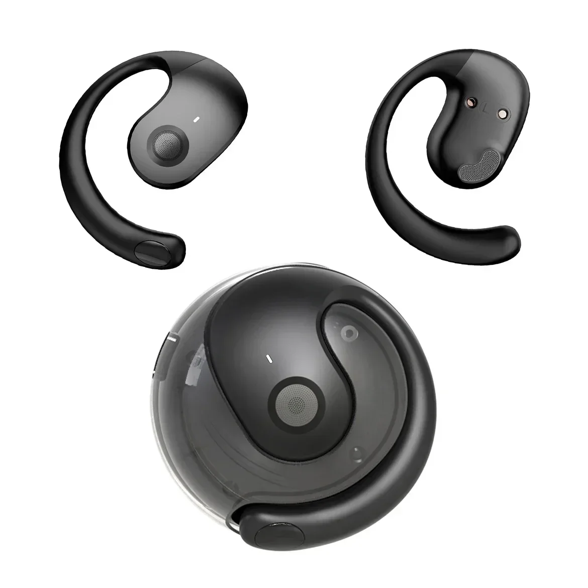 Headphones Wireless - Headset TWS Transparan Bluetooth dengan Layar,