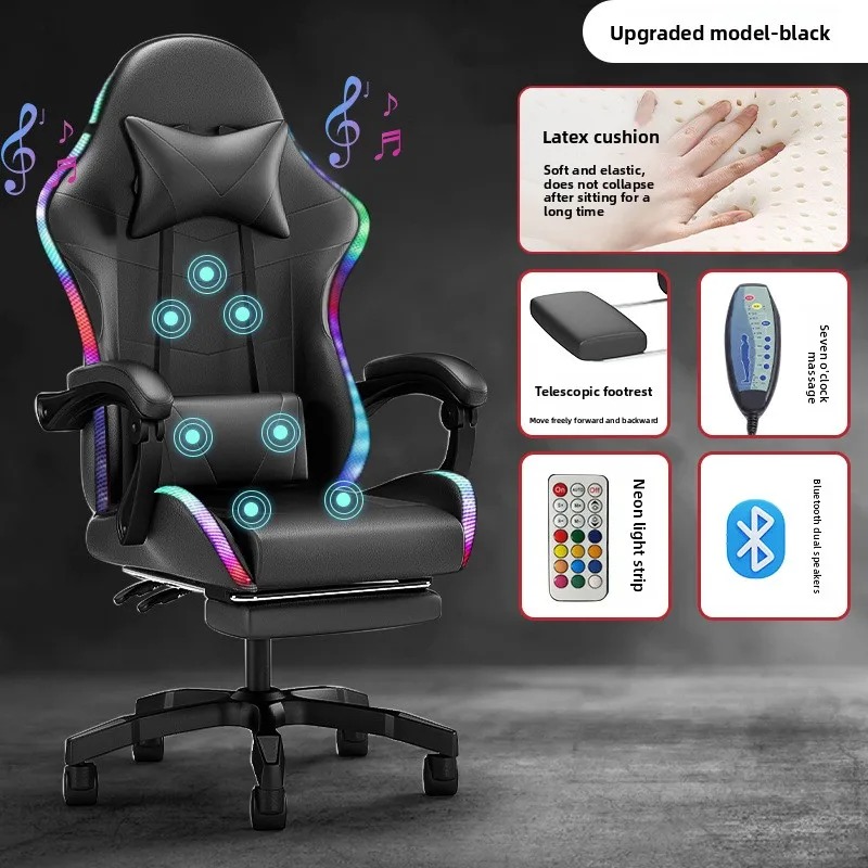 Bluetooth Speaker - Kursi Gaming dengan Lampu, Speaker Bluetooth,