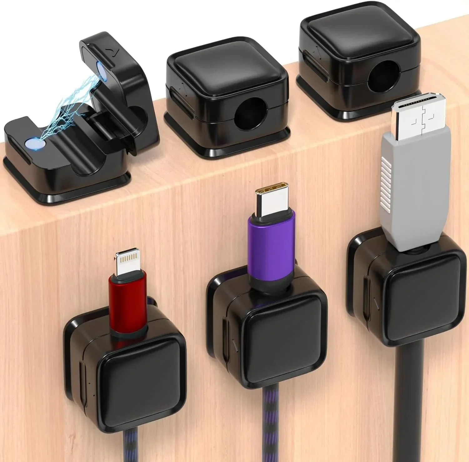 Cable Organizer - Penyangga Kabel Mini, Pengatur Kabel Magnetik,