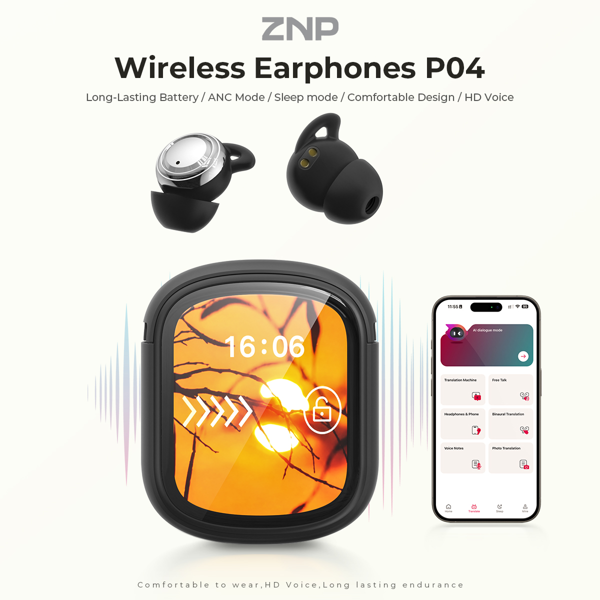 ZNP P04 Earbud Penenang Tidur  - Headphones Wireless ulasan dan harga