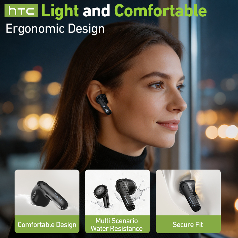 Headset TWS Gaming HTC NE94 de - Headphones Wireless ulasan dan harga