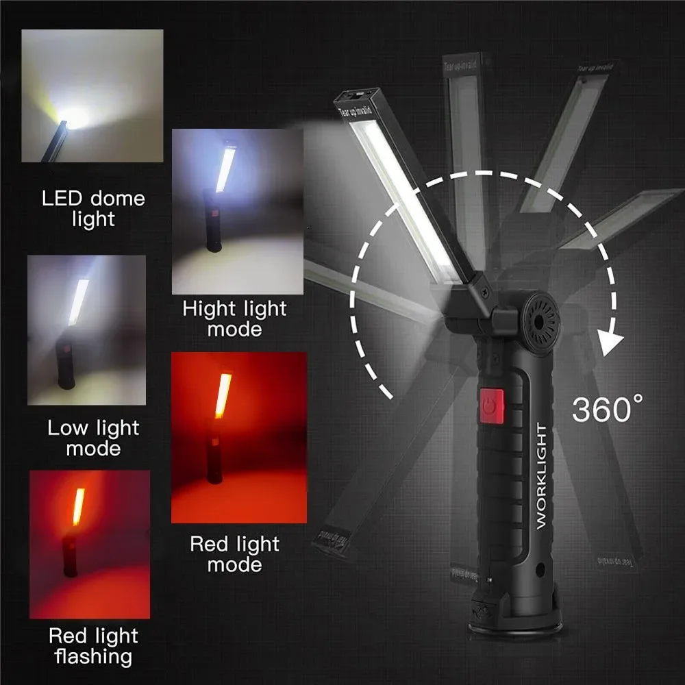 Senter LED COB Portabel Lampu  - Power Bank ulasan dan harga