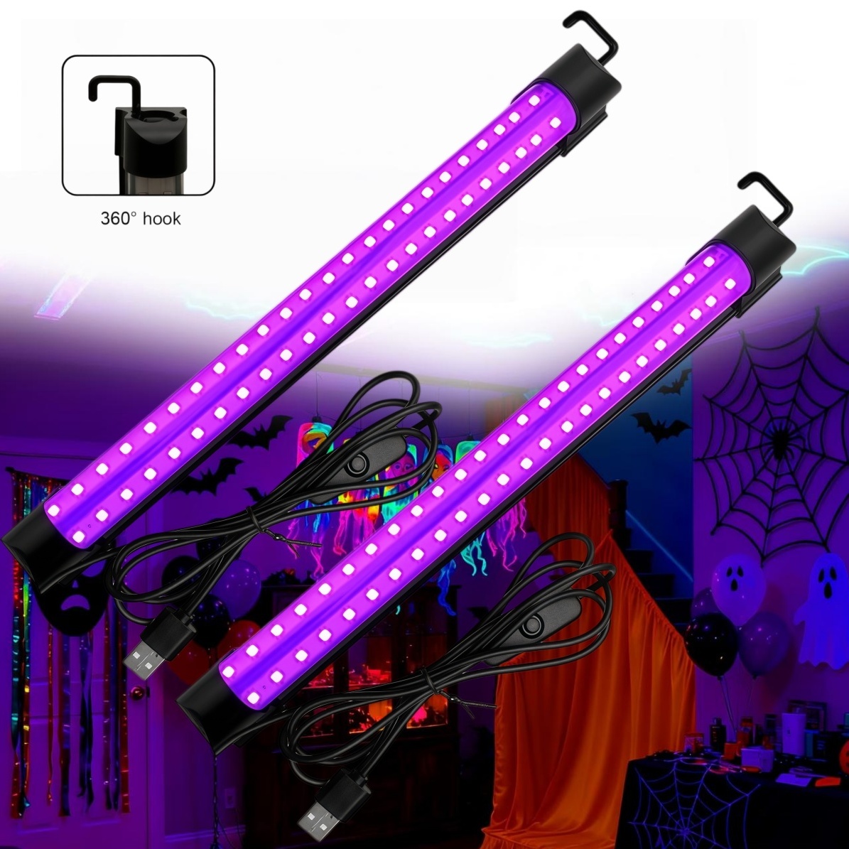 Lampu Tabung Cahaya Hitam 5W/1 - Usb Hub ulasan dan harga