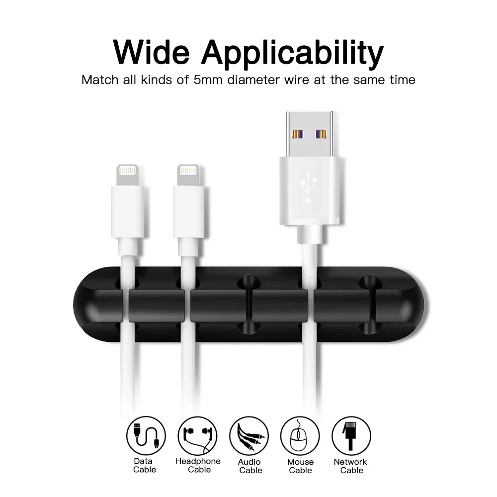 Penyusun Kabel USB Silikon, Pe - Cable Organizer ulasan dan harga